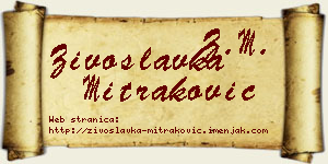 Živoslavka Mitraković vizit kartica